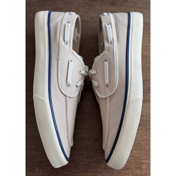 Men’s Size 10 Sperry Seamate Light Beige Boat Shoes Canvas MM-276 NIB main image 7